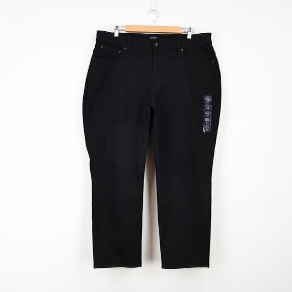 J. Crew Curvy Essential Straight black Jean All-day Stretch Black Size 34 NWT - Picture 1 of 8